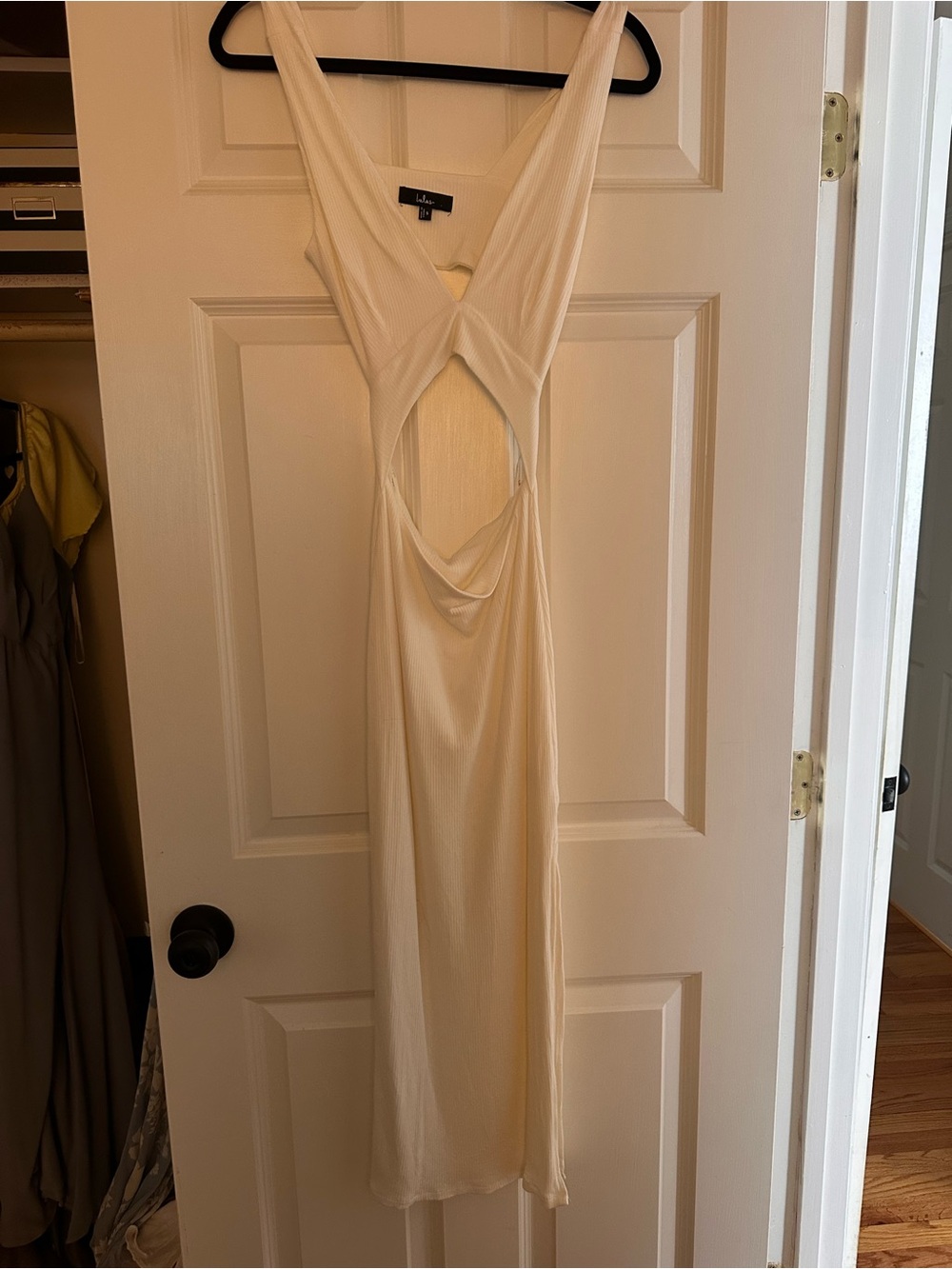 Lulu's White Cutout Midi Dress